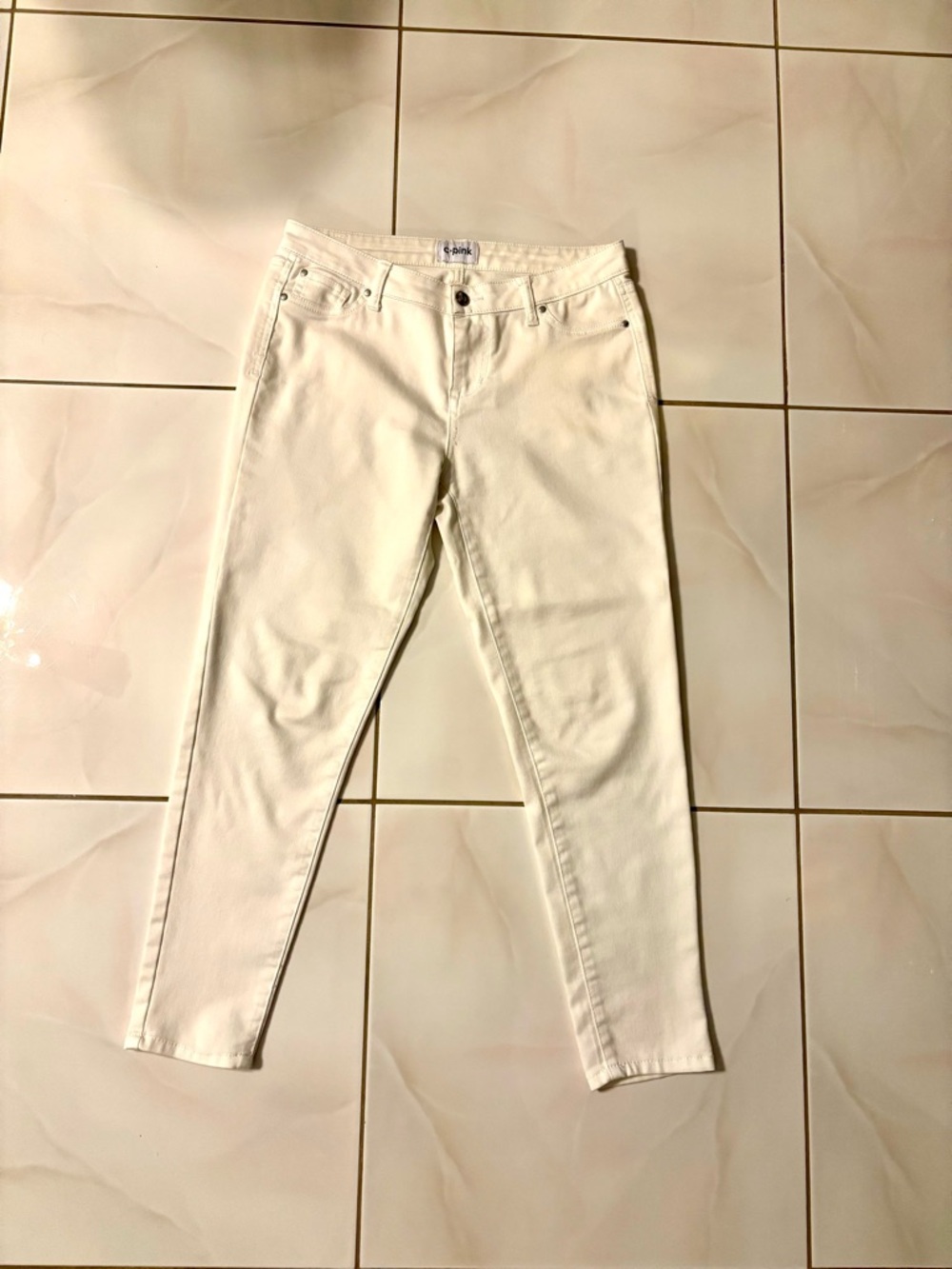 Slim White Stretch Skinny Jeans for Women